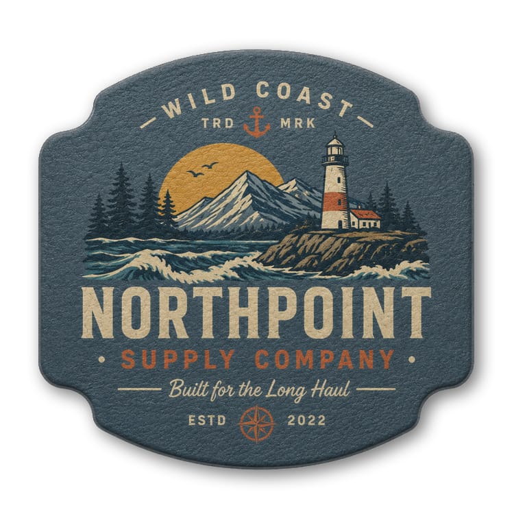 Custom leather patch example