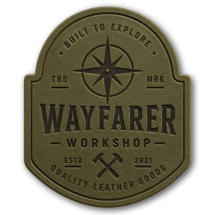 Custom leather patch example