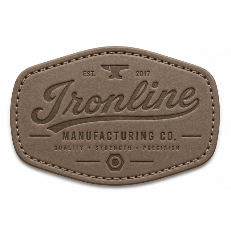 Custom leather patch example